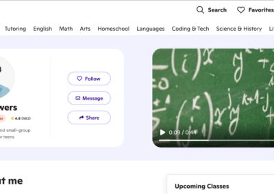 Use your profile to market your classes